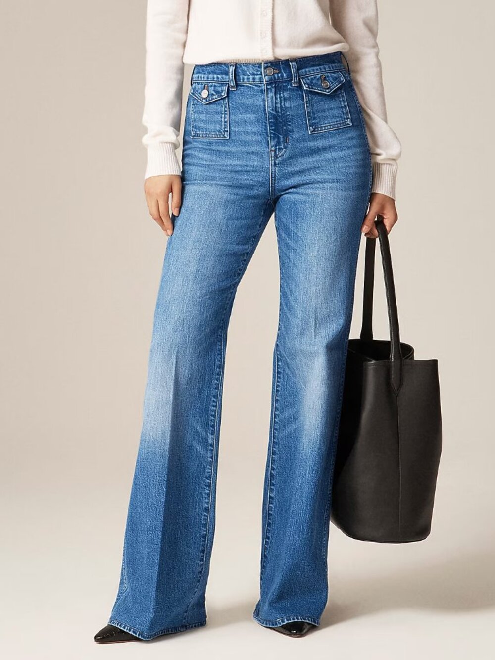 J. Crew Vintage flare Jean with flap pockets